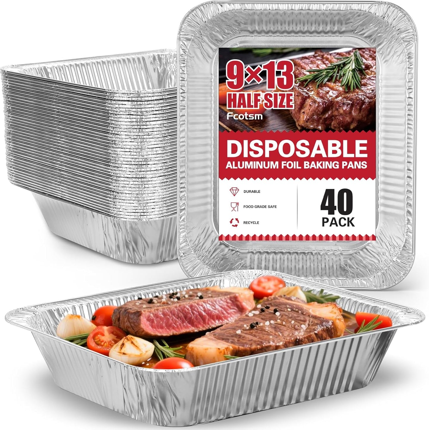 Heavy Duty Disposable Aluminum Pans for Baking and Roasting