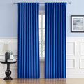 DUALIFE Royal Blue Room Darkening Curtains 52x84 in - Thermal Privacy