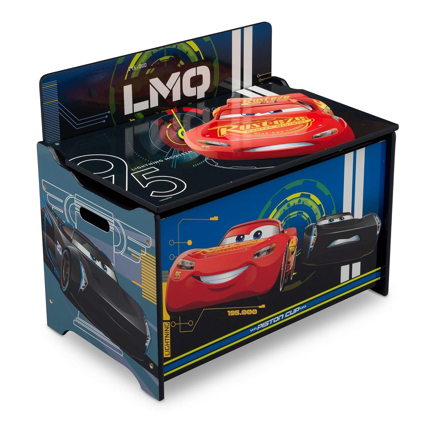 Delta Children Deluxe Toy Box for Disney/Pixar Cars Fans