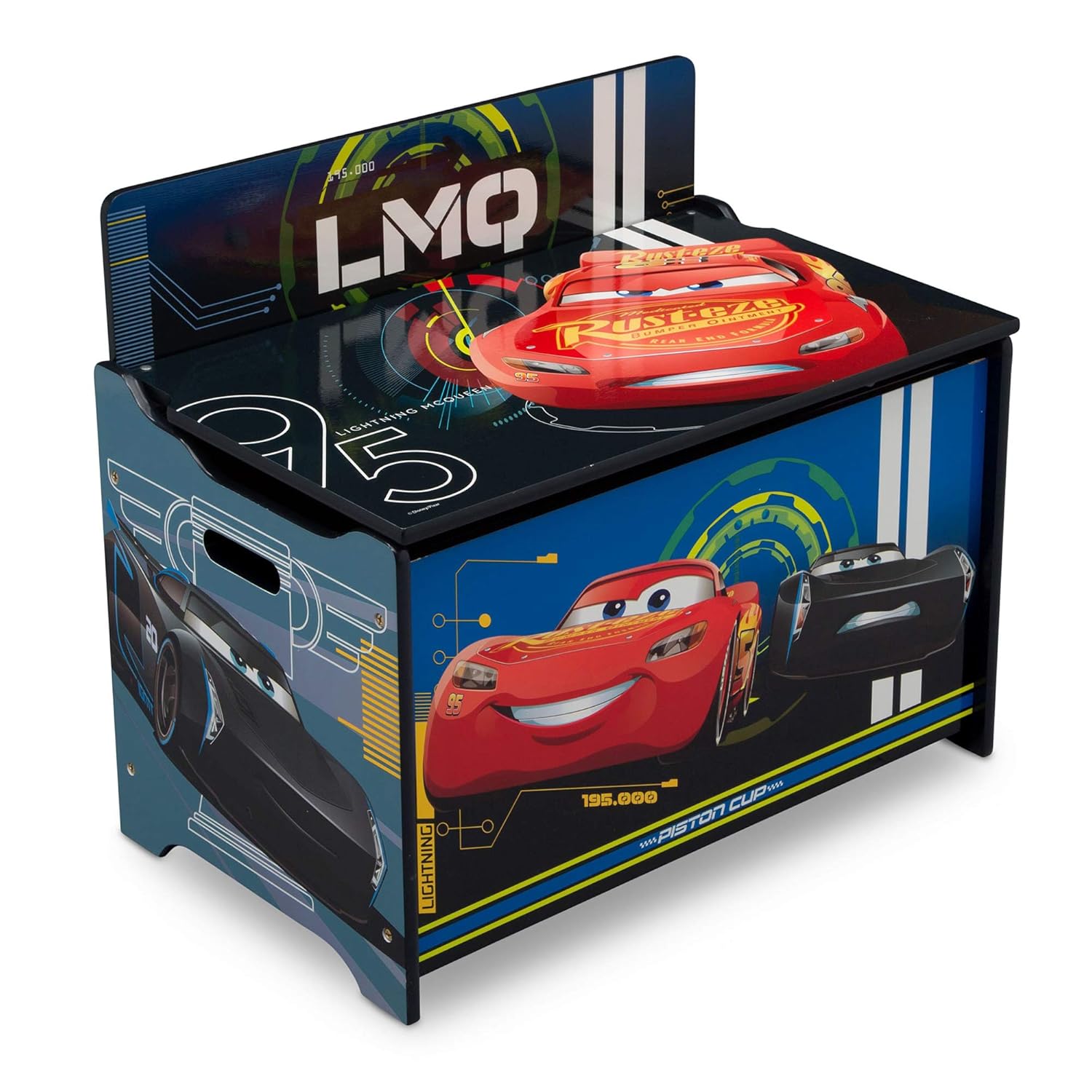Delta Children Deluxe Toy Box for Disney/Pixar Cars Fans