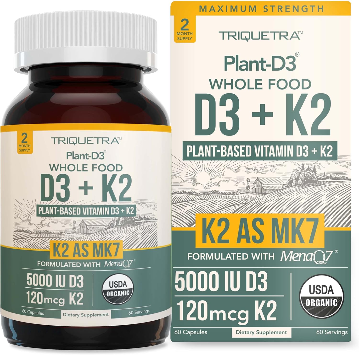 Organic Plant D3 + K2 | Enhanced Digestion & Immunity