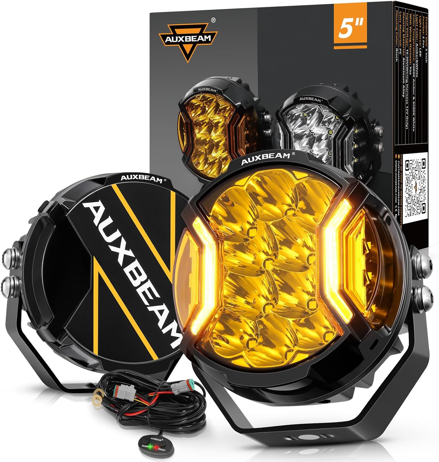 Auxbeam V-Ultra Series 5in Offroad Fog Lights for Adventure