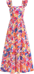 Summer Dresses for Women Ruffle Smocked Tiered Maxi Dress