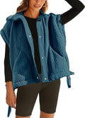 OPCAKM Women's Fuzzy Fleece Vest Oversized Sherpa Jacket - Cozy Vests