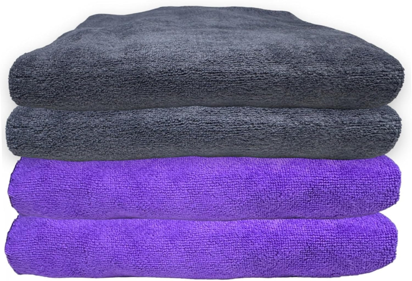 Streak-Free Car Cleaning Towels - 16x16 Microfiber, 4-Pack