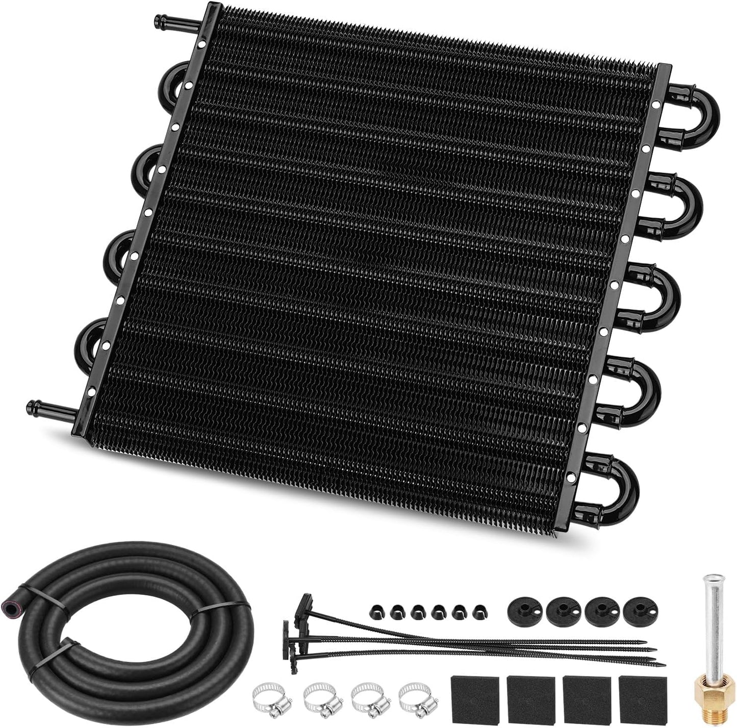 Upgrade 10 Pass Aluminium Transmission Oil Cooler Kit for Vehicles