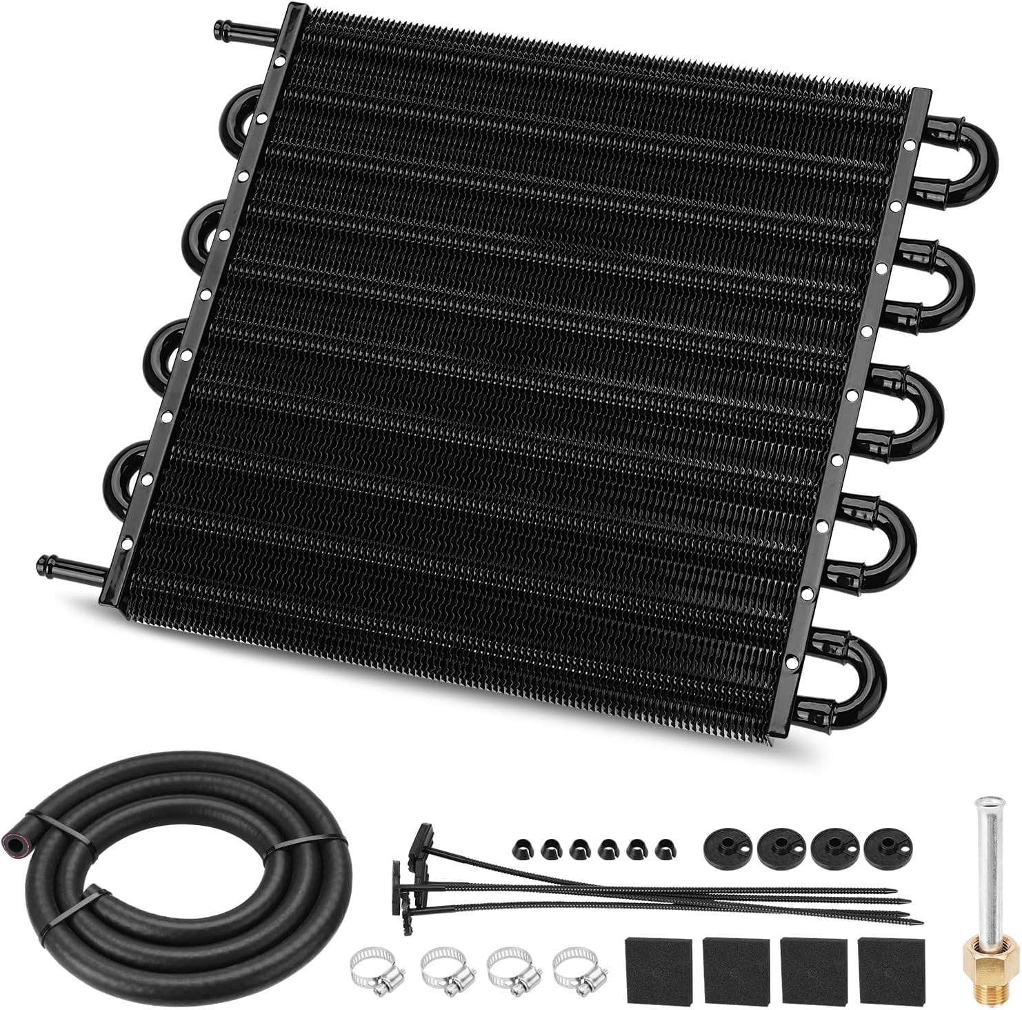 Upgrade 10 Pass Aluminium Transmission Oil Cooler Kit for Vehicles