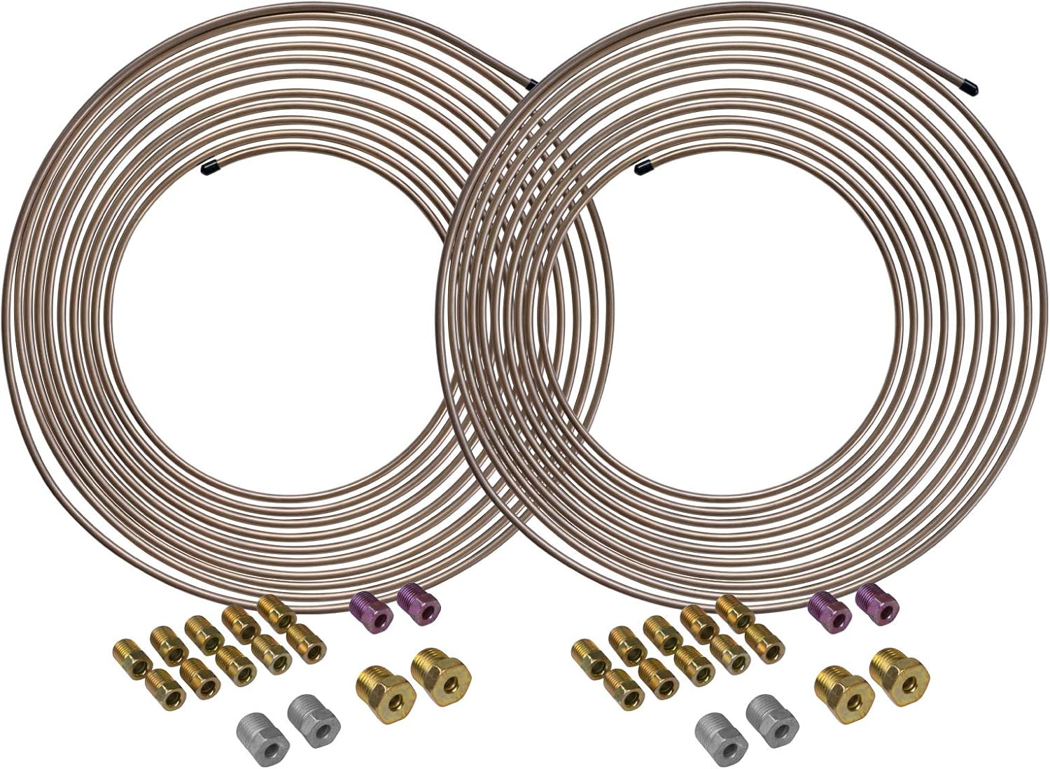 Copper-Nickel Alloy Brake Line Tubing Coils & Fitting Kits