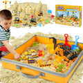 Sand Construction Kit with Foldable Sandbox and 36Pc Accessories