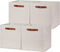 Large Storage Baskets Set of 4 Collapsible Storage Bins - Durable