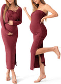 Maternity Tube Dress 2 Piece Set - Stylish Comfortable Fit