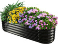 17 in Tall Outdoor Raised Garden Bed Kit 5ft x 2ft Oval - Deep Planter