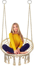 Sorbus Premium Boho Swing Chair - Stylish Comfort!