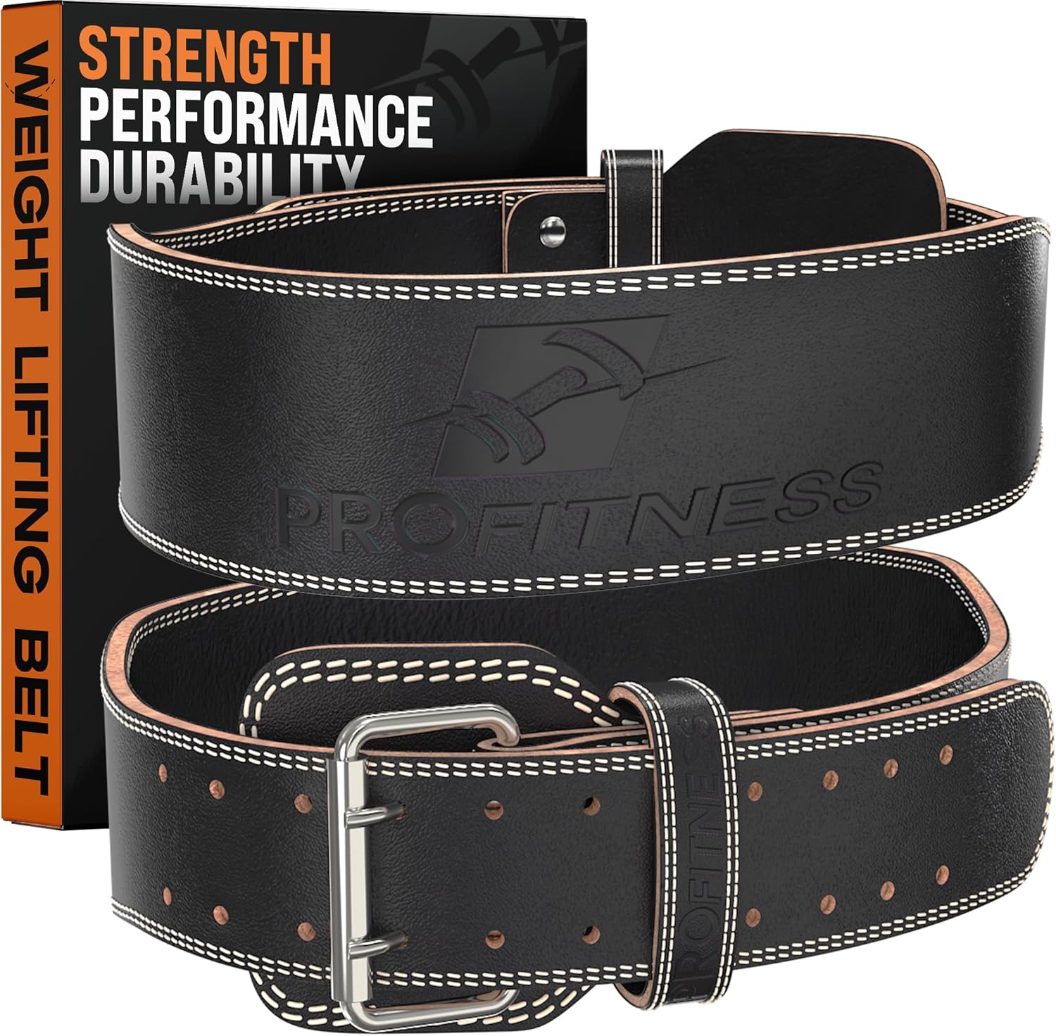 ProFitness Weight Lifting Belt - Premium 4 in Wide Support