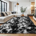 Black and White Rug for Living Room 6x9 - Ultra Soft Plush
