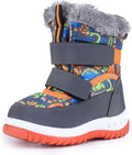 FANTURE Kids Winter Snow Boots with Cozy Fur Lining for Comfort