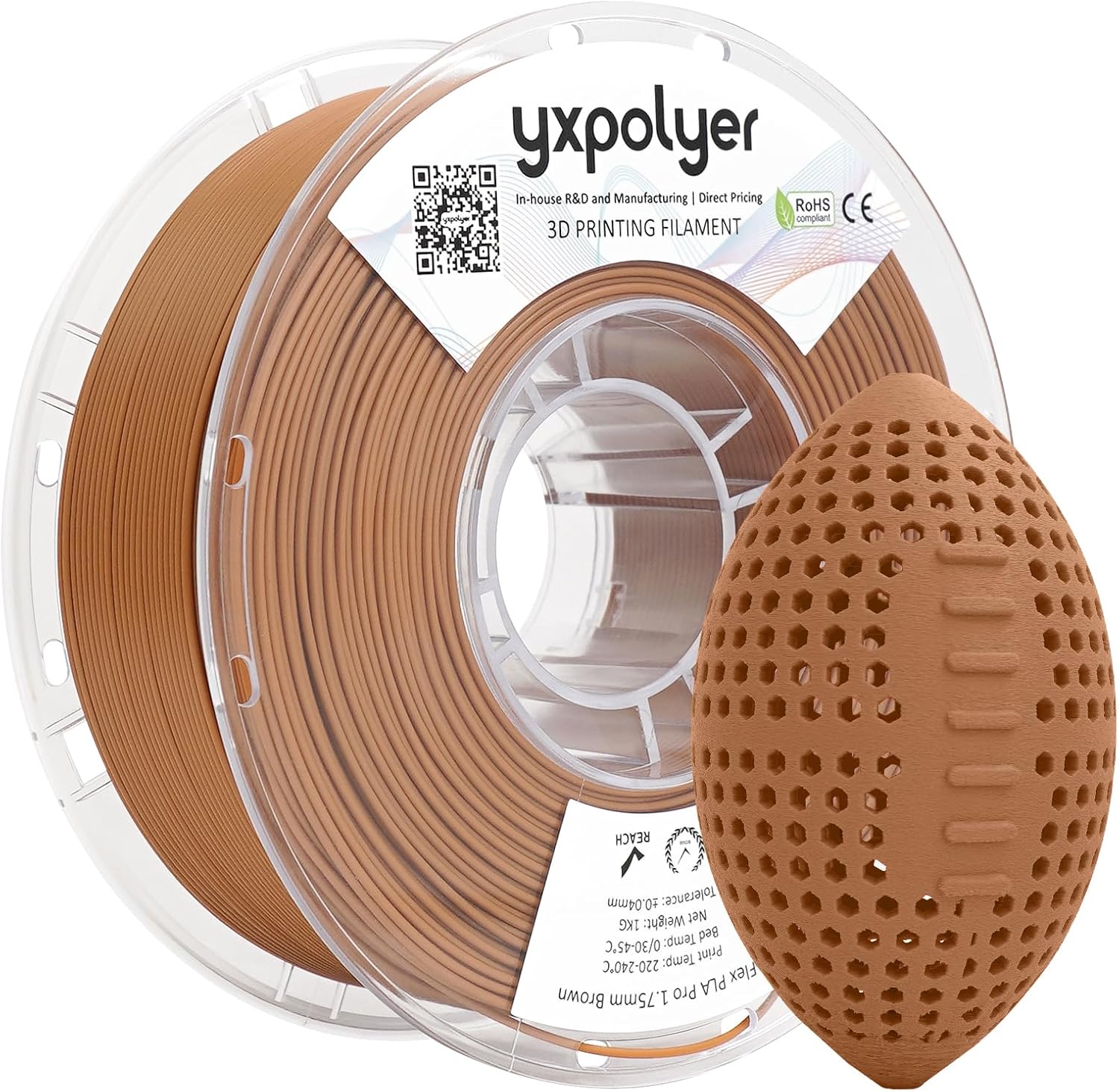 YXPOLYER Flexible PLA Food-Grade 3D Printer Filament for Pets