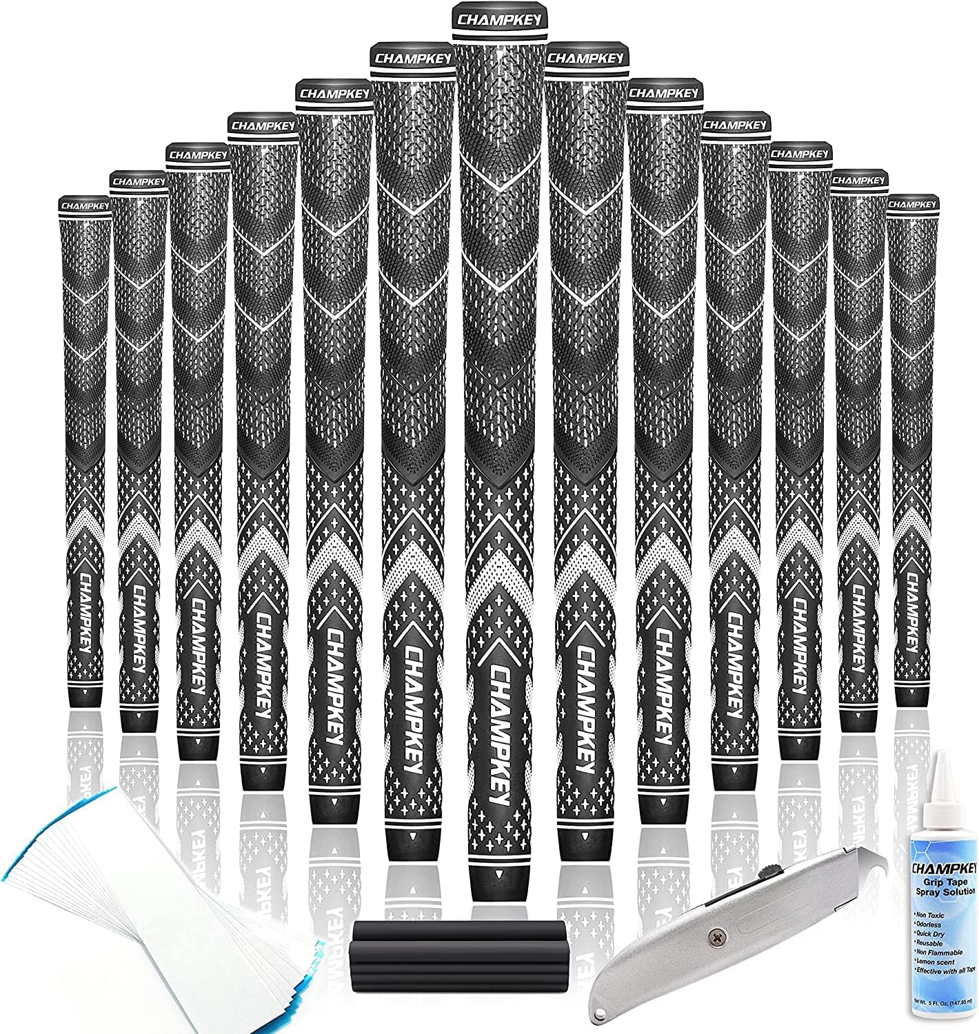CHAMPKEY Golf Grips 13 Pack | Ultimate Control Bundle