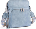Crossbody Wallet Bag for Women Vegan Leather Medium - Travel Ready