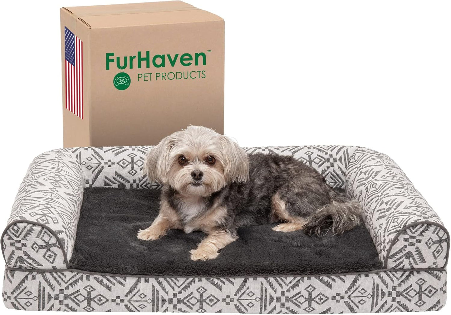 Furhaven Memory Foam Dog Bed for Small to Medium Dogs