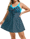 Women's Two Piece Swim Dress Plus Size Tummy Control Floral