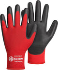 Winter Work Gloves for Men and Women, 12 Pairs Thermal PU Grip