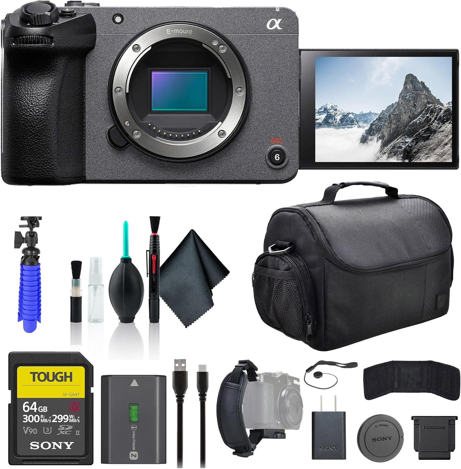 Sony FX30 Digital Cinema Camera Bundle with Accessories Included