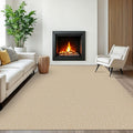 EARTHALL Washable Area Rug 6x9 ft - Non Slip Golden Beige/White
