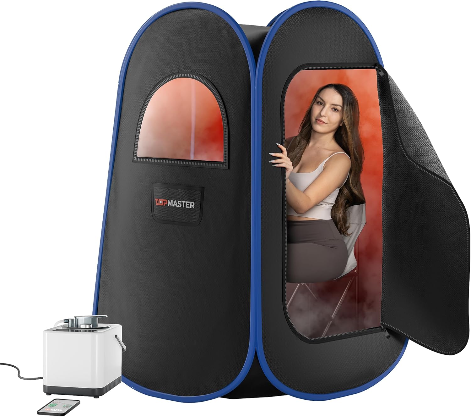 Topmaster Portable Sauna: 9 Heat Levels, Timer, Foldable Design