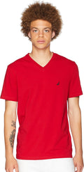 Nautica Mens Short Sleeve Solid Slim Fit V-Neck T-Shirt - Modern Fit