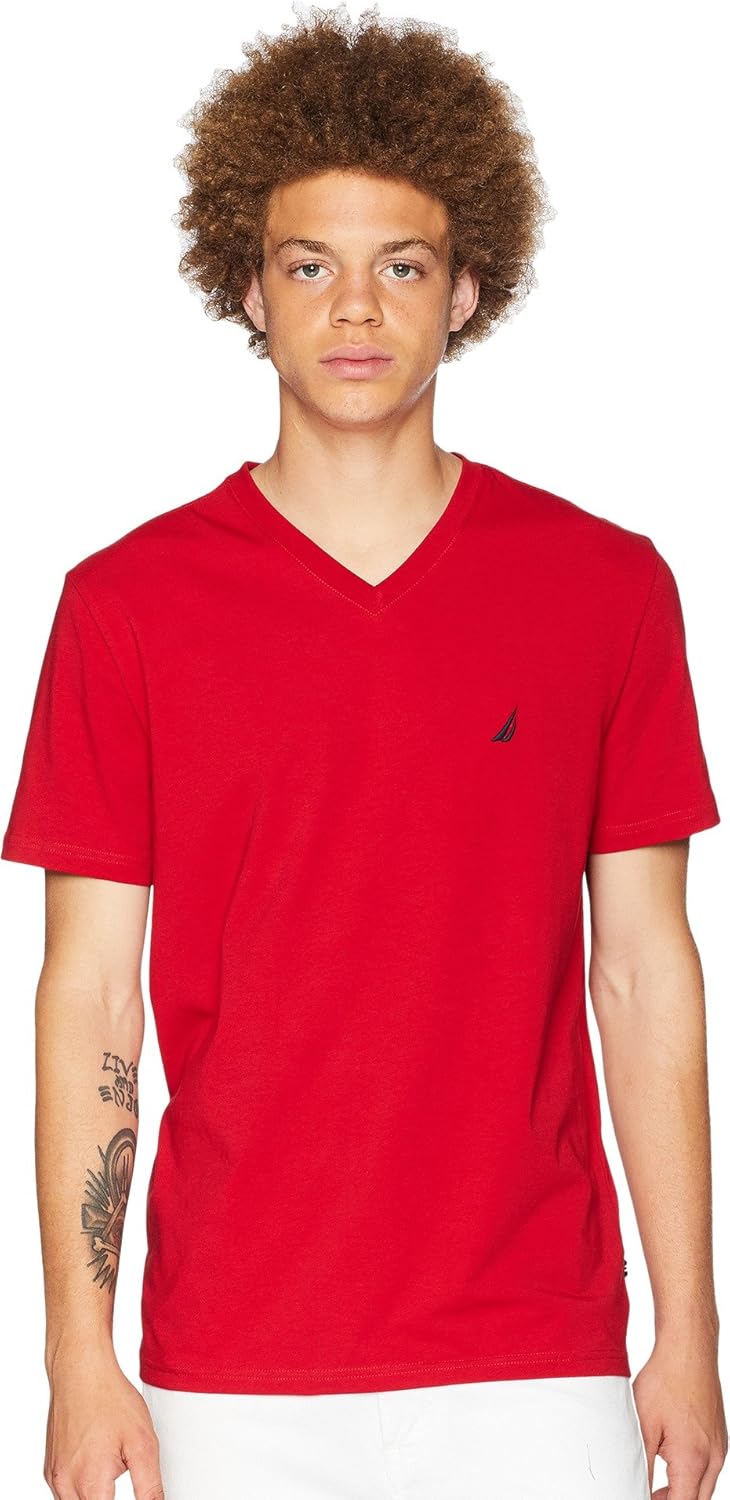Nautica Mens Short Sleeve Solid Slim Fit V-Neck T-Shirt Review
