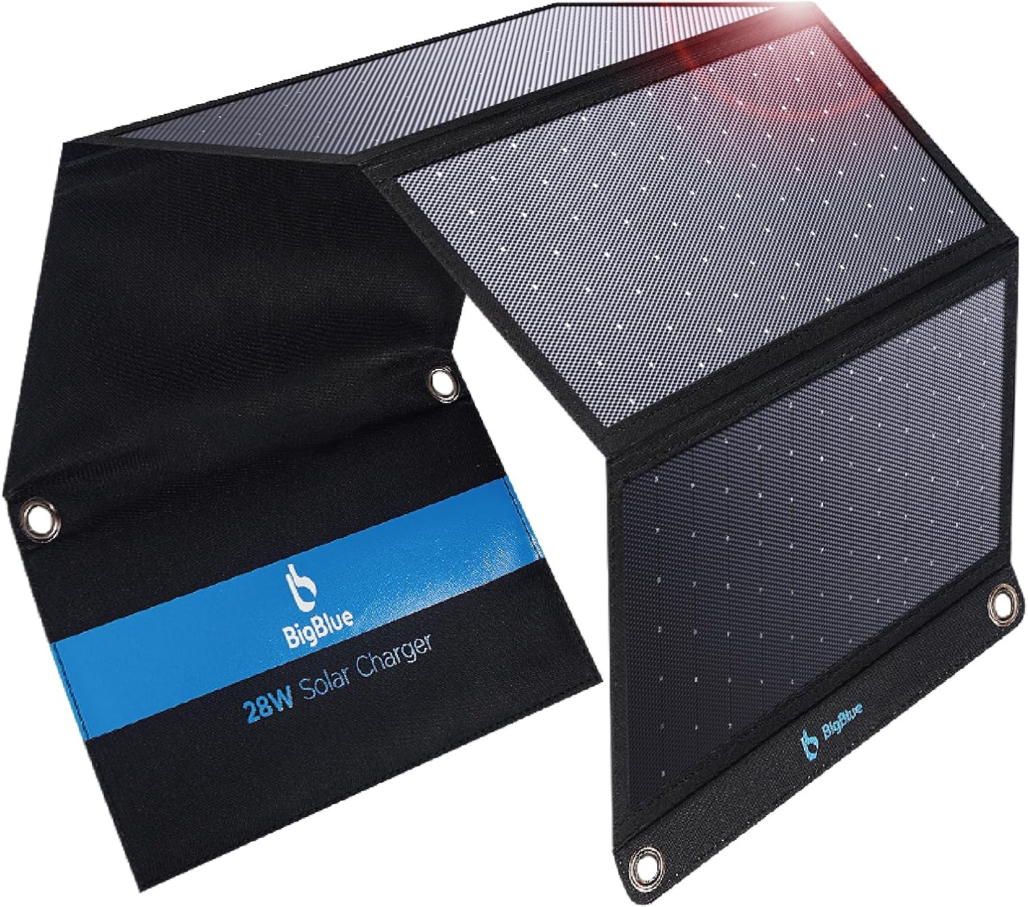 BigBlue 28W Solar Panel Charger for Camping and Hiking Needs