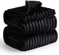 Bedsure GentleSoft Black Blanket Full Size - Cozy 84x90 in