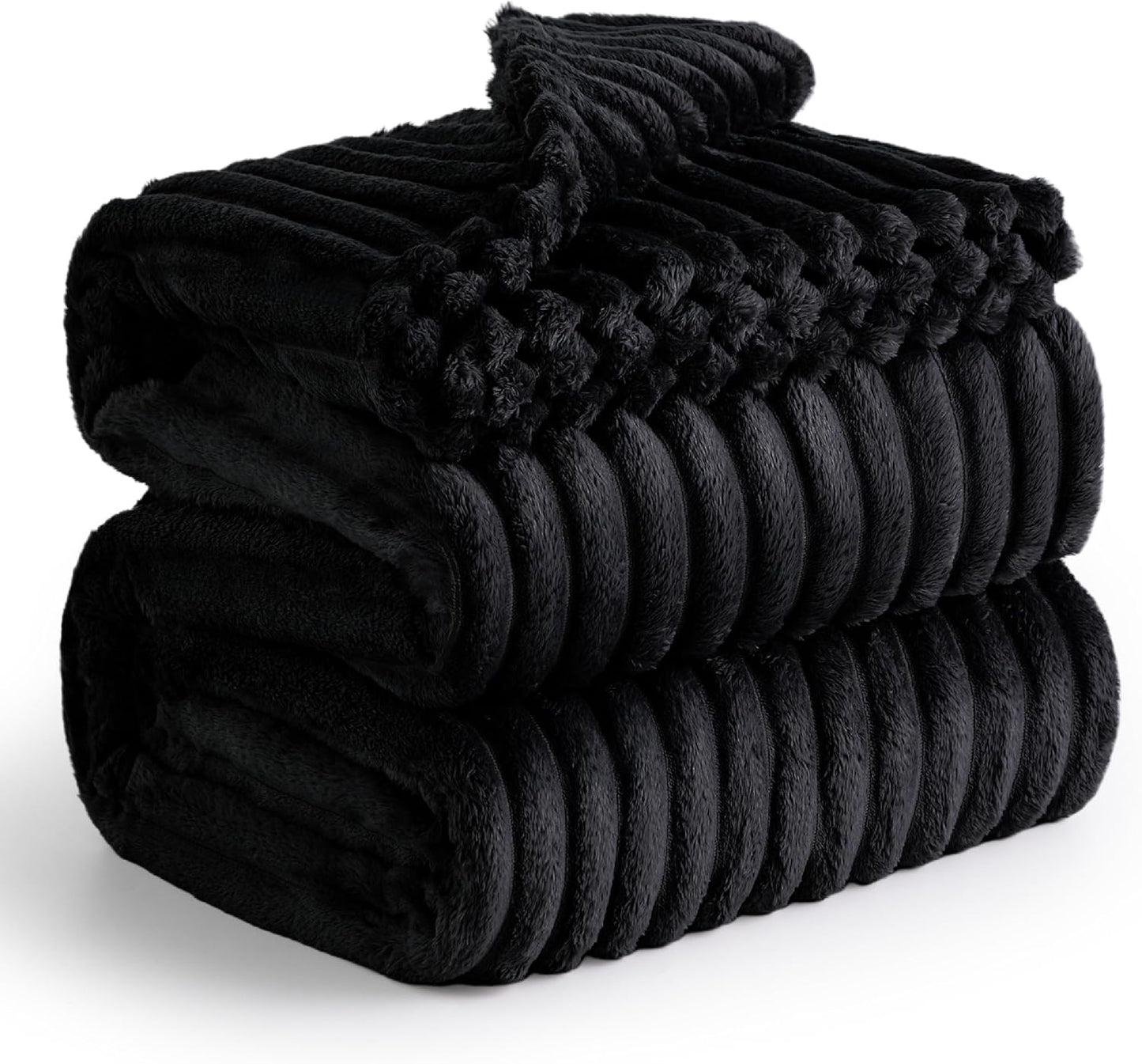Bedsure GentleSoft Black Blanket Full Size for Cozy Comfort