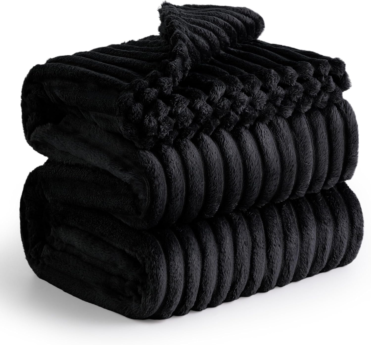Bedsure GentleSoft Black Blanket Full Size for Cozy Comfort