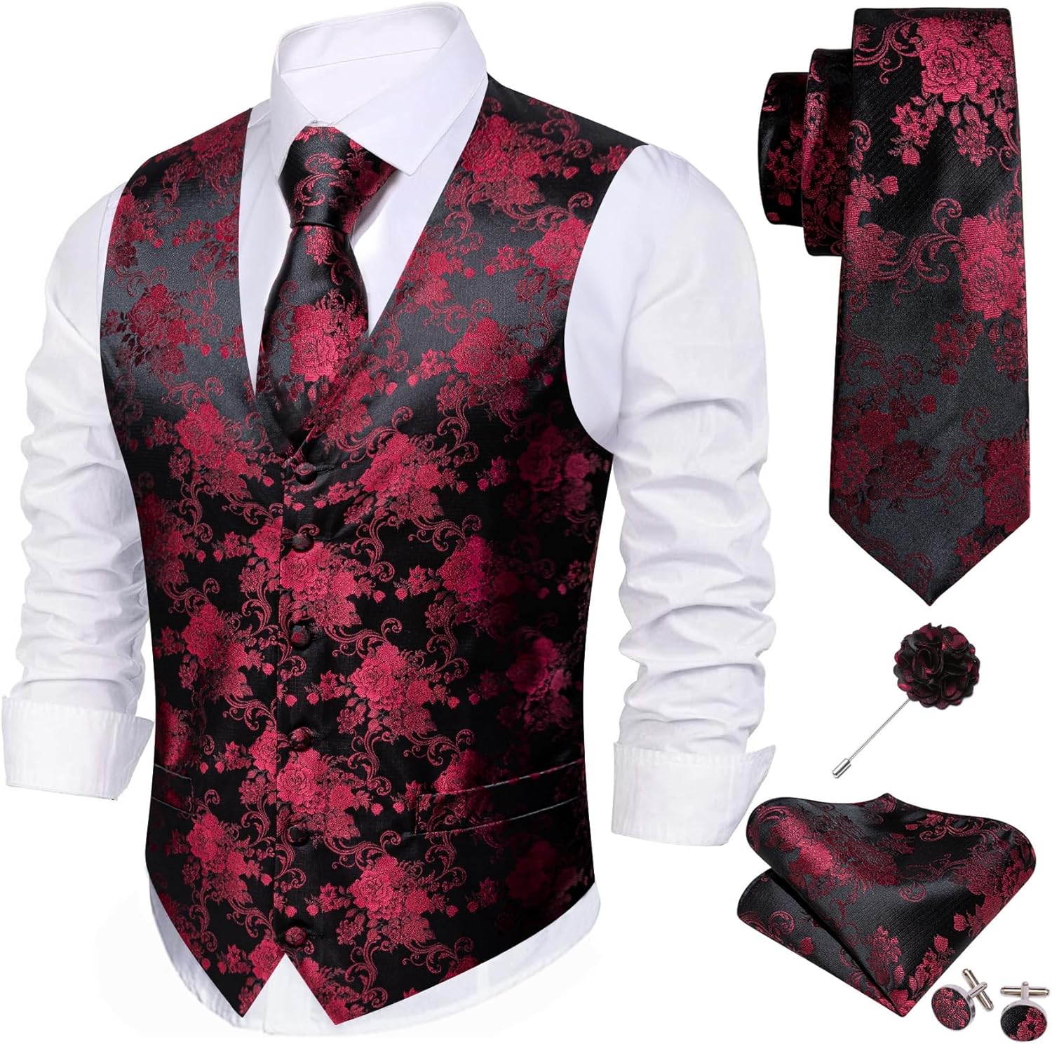 Stylish Barry.Wang Men's Suit Vest Set for Formal Occasions