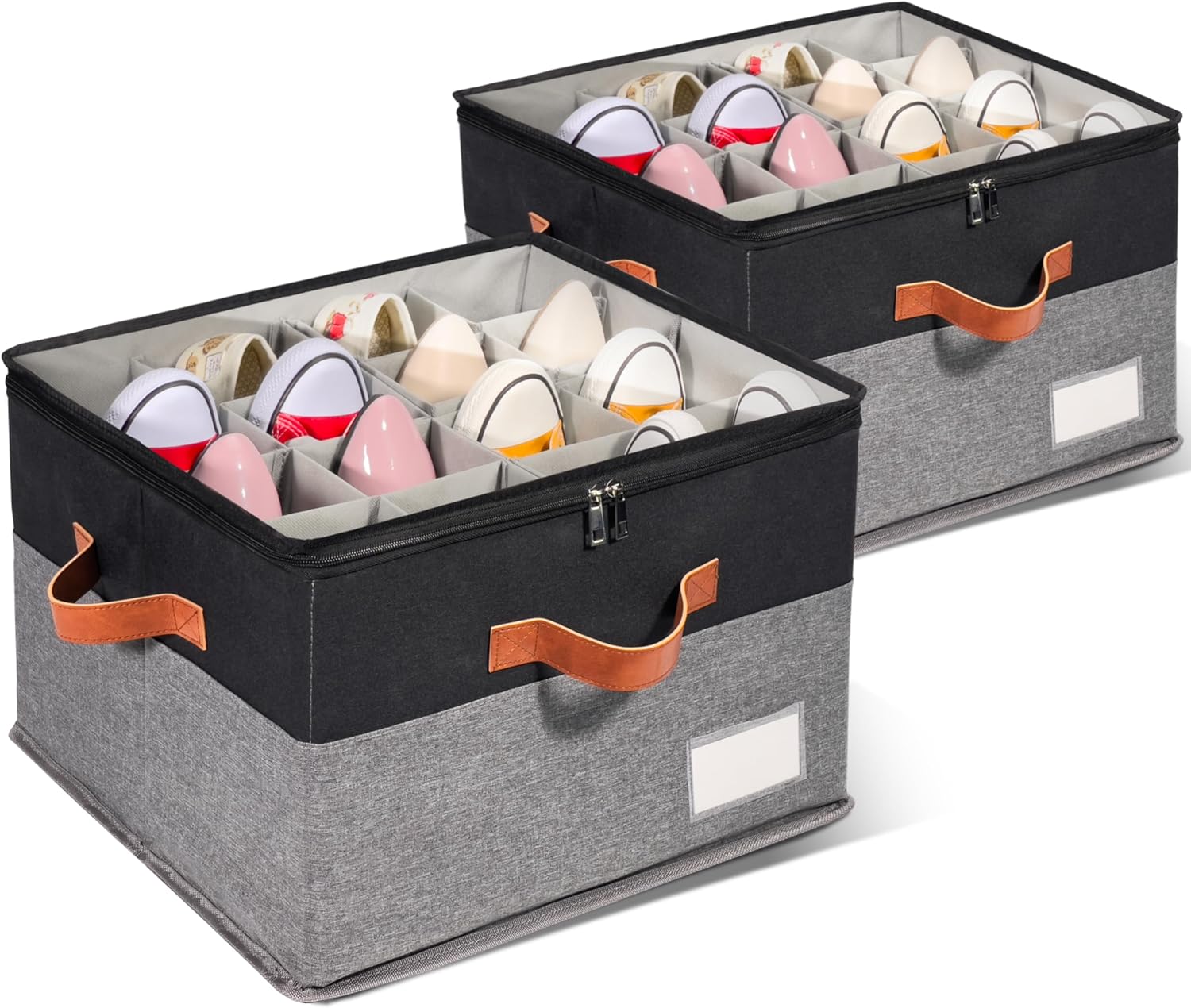 2 Pack Shoe Organizer for Closet - Adjustable Storage Solution