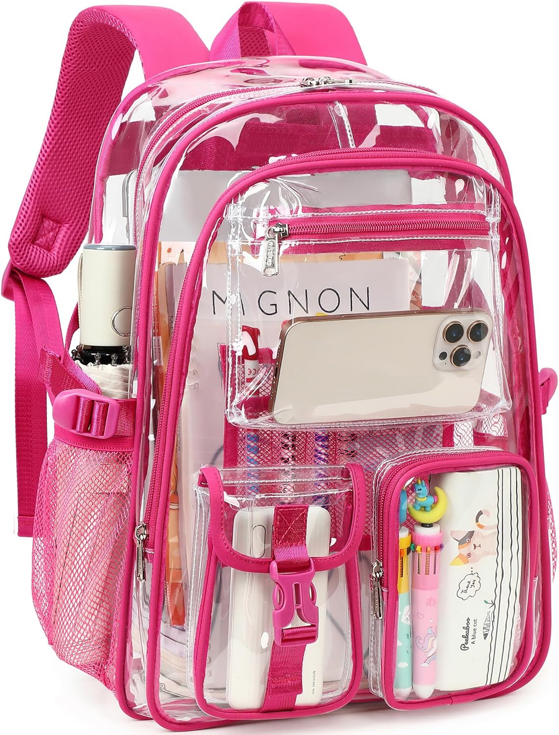 Large Clear Backpack for Girls and Women - Heavy Duty Design