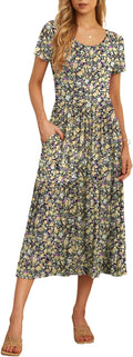Women's Summer Maxi Dress with Pockets by GRECERELLE for Easy Wear