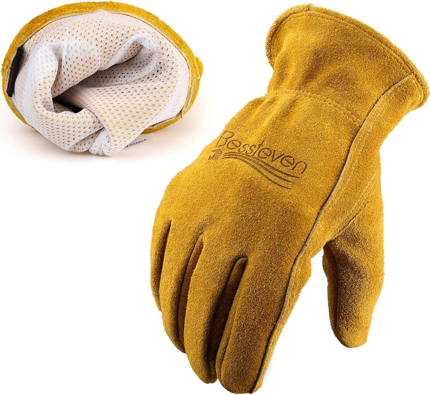 Thorn-Proof Cowhide Gardening Gloves by BESSTEVEN