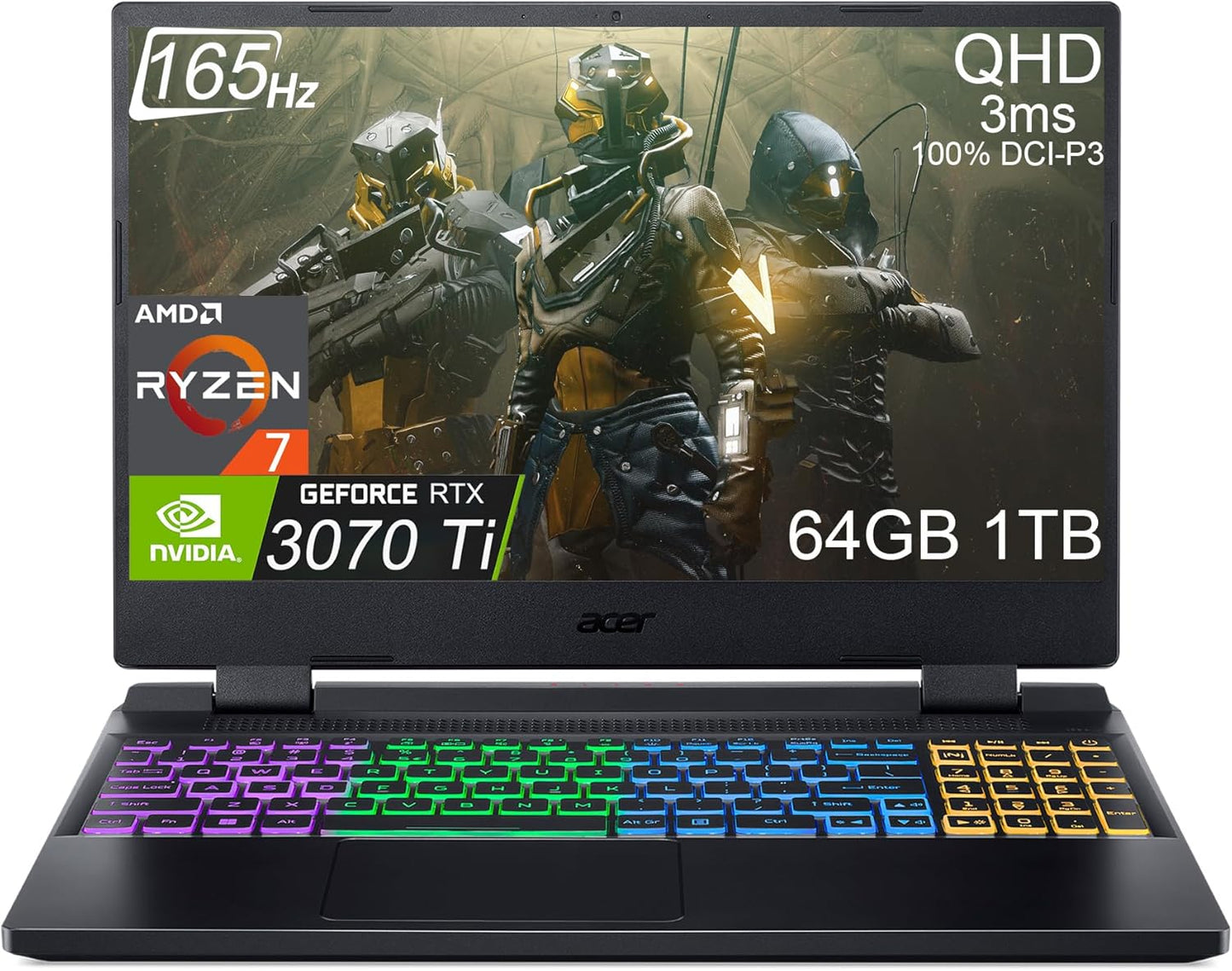 Acer Nitro 5 Gaming Laptop with Ryzen 7 and RTX 3070 Ti Power