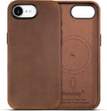 Belemay Compatible iPhone 16e Leather Case - Vintage Retro Brown