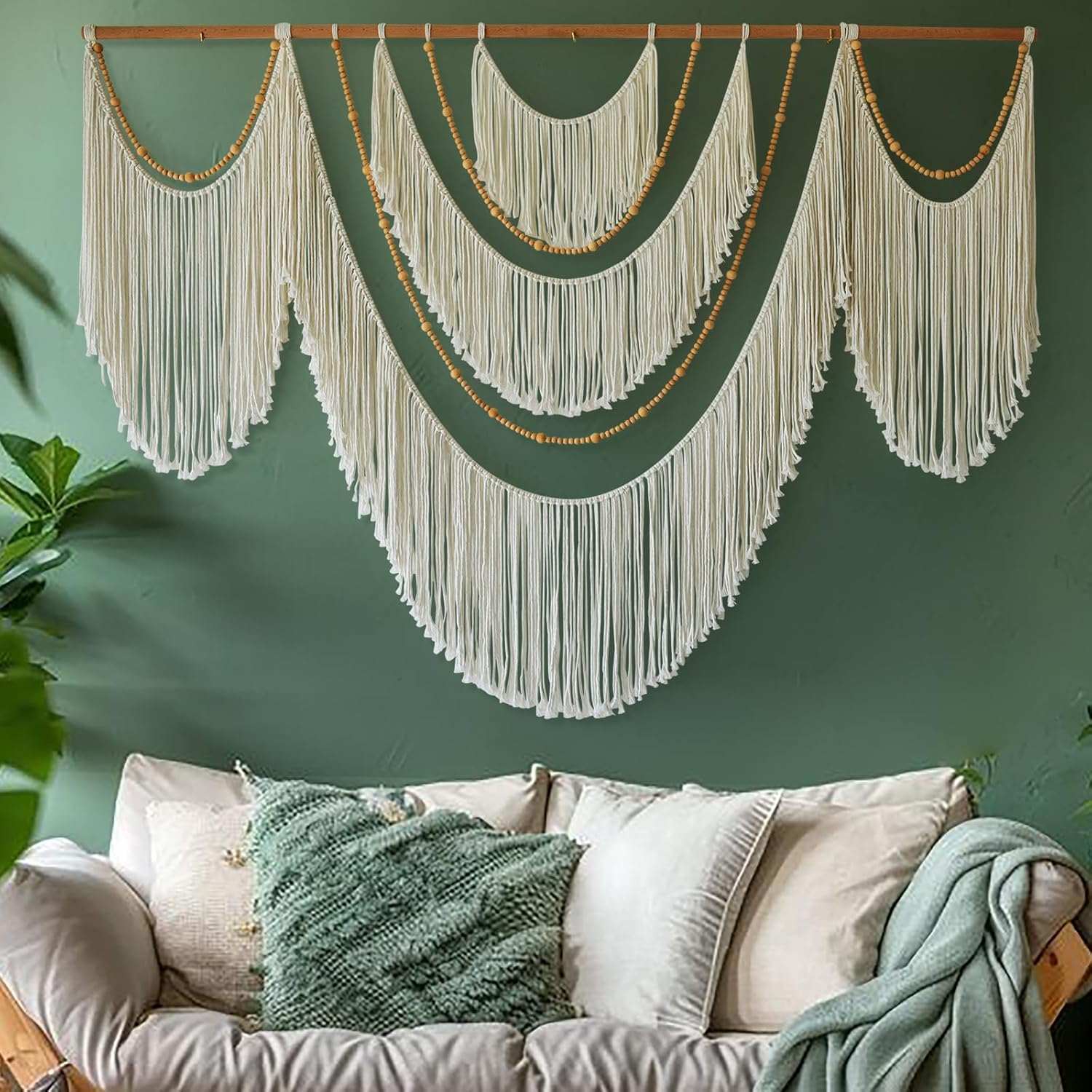Large Macrame Wall Hanging for Boho Decor and Home Styling