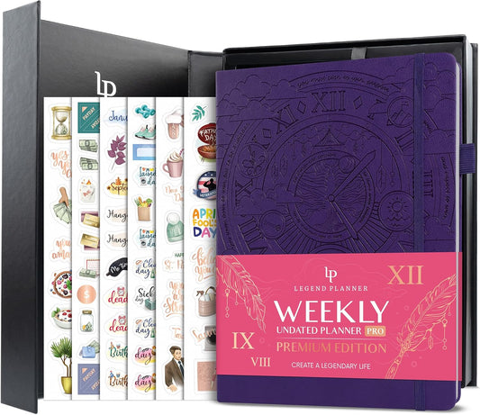 Legend Planner PRO Premium Large Undated Weekly & Monthly Planner