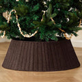 Rustic Farmhouse Christmas Tree Collar 28in Woven Wicker - Tidy Base