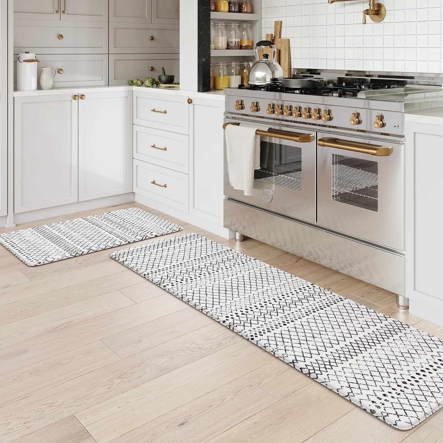 KIMODE Anti Fatigue Kitchen Mat Set of 2 for Comfort and Safety