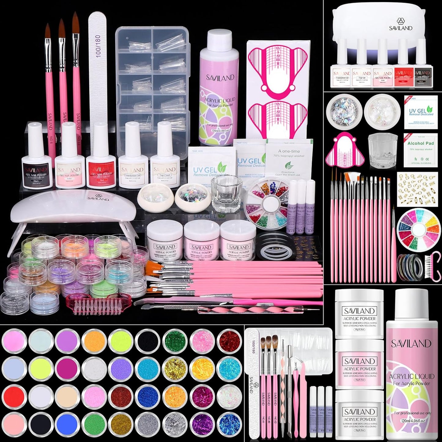 SAVILAND Acrylic Nail Kit for Beginners with Everything You Need
