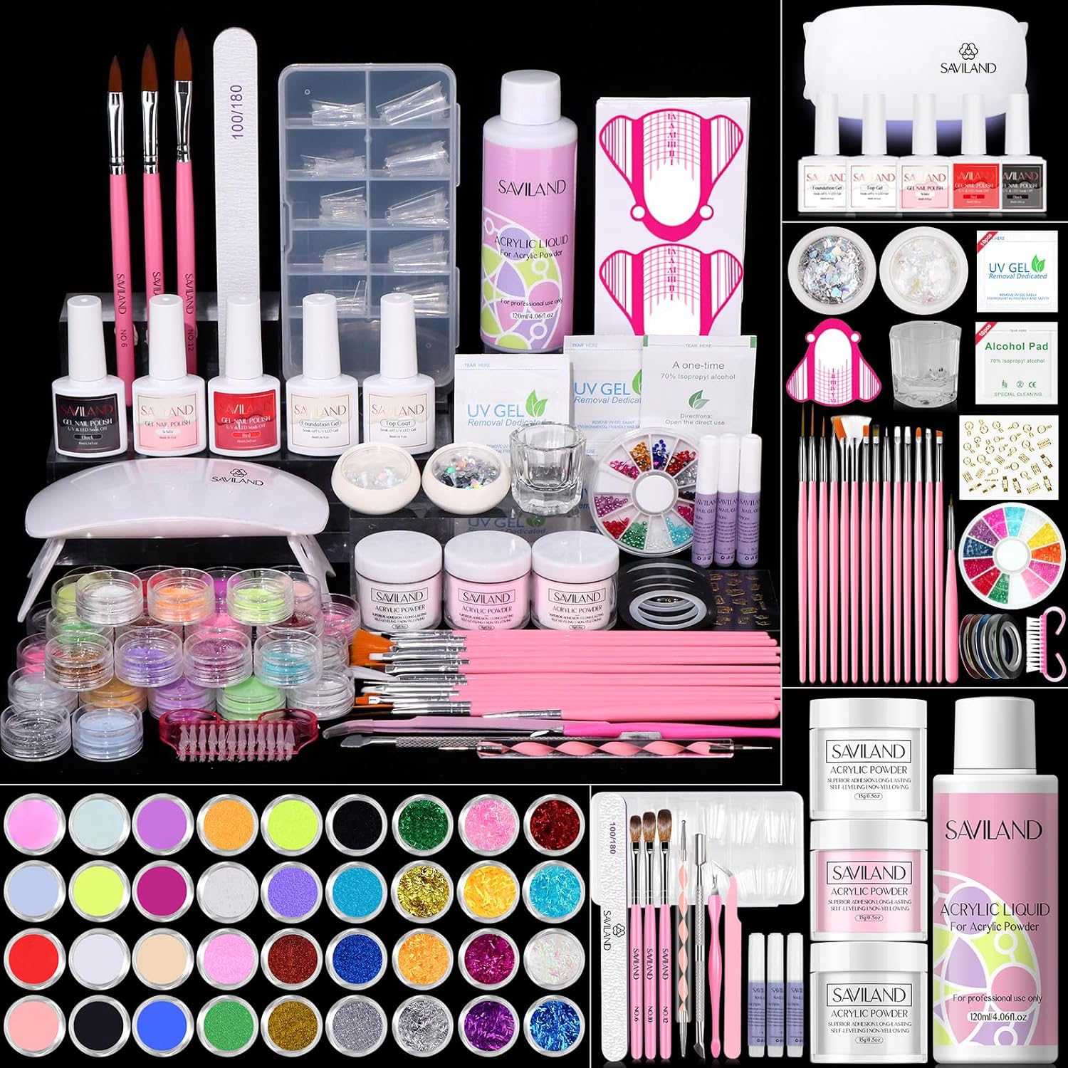 SAVILAND Acrylic Nail Kit for Beginners with Everything You Need