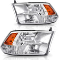 DWVO Headlight Assembly for 2009-2018 Dodge Ram Quad Models - Chrome