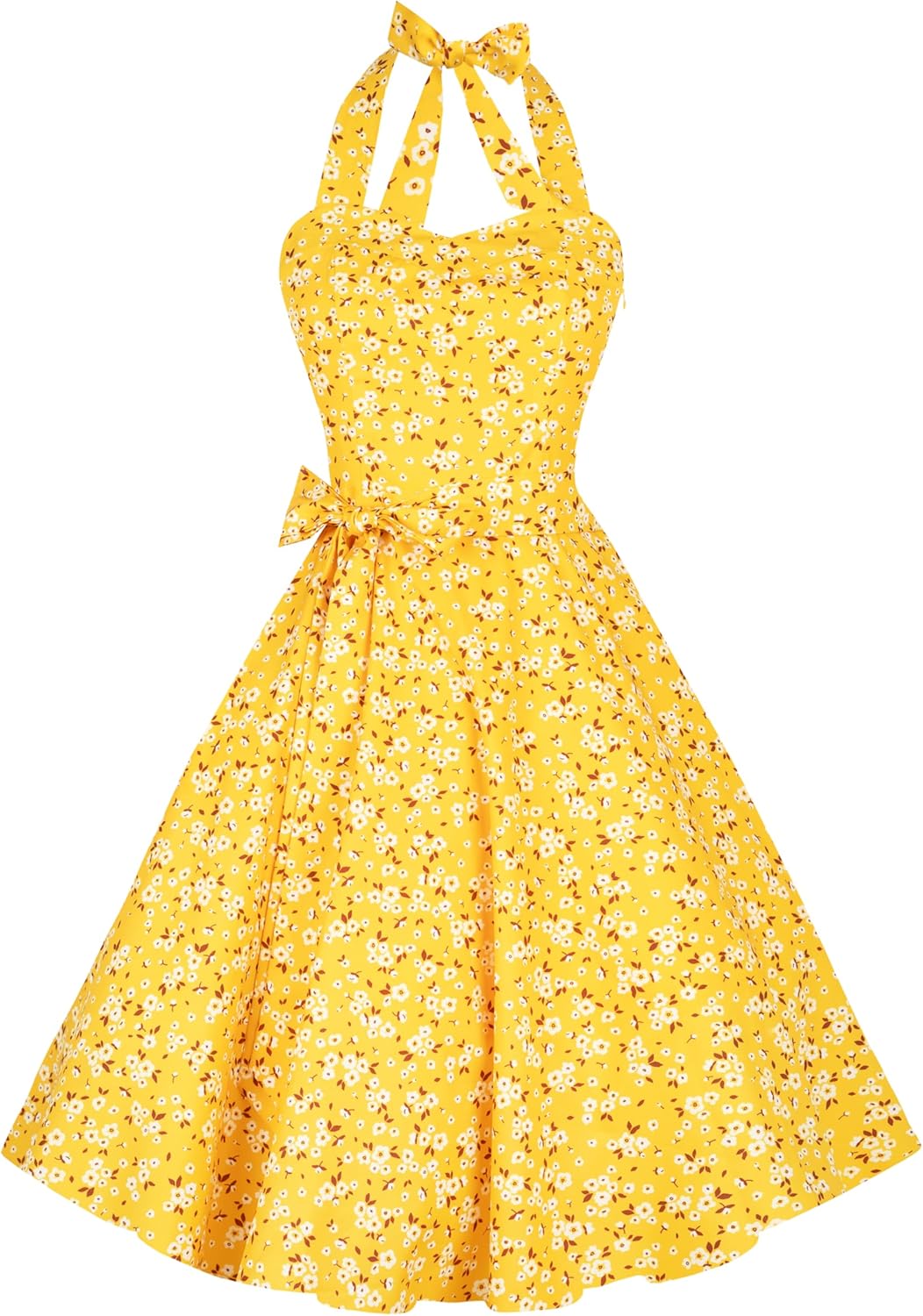 Halter Retro Vintage Cocktail Dress for Women by Hanpceirs